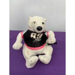 Coca Cola Racing Family 1999 white 6 inch sitting polar bear #99 Jeff Burton bla